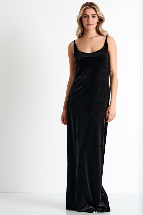 Shan Scarlett Maxi velvet dress